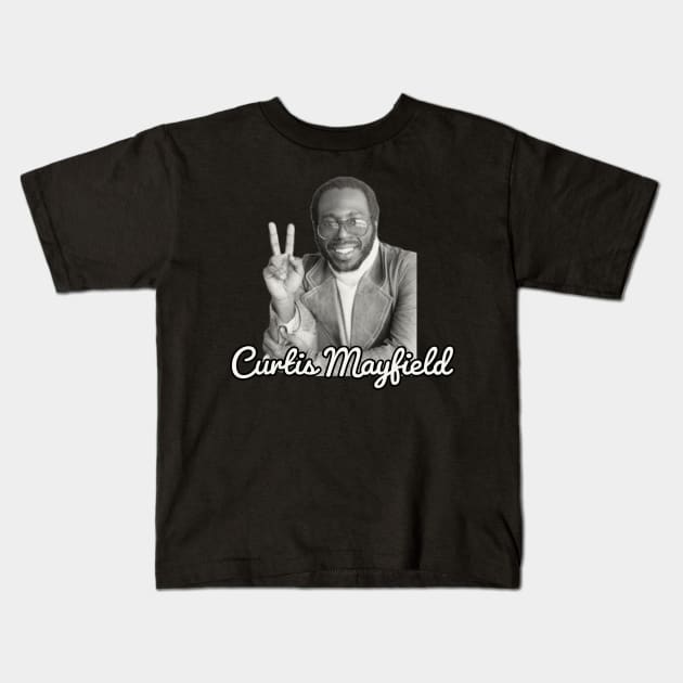 Curtis Mayfield / 1942 Kids T-Shirt by Nakscil